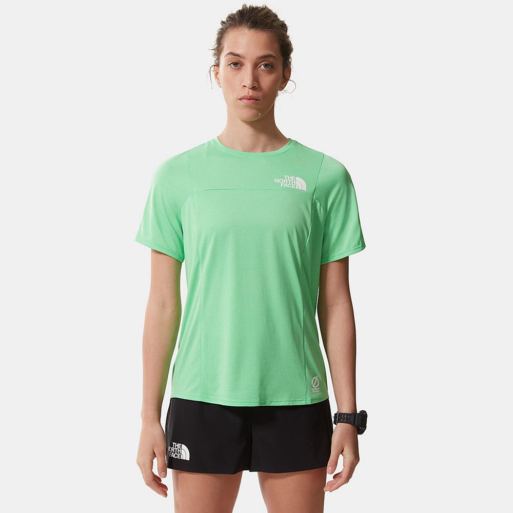 The North Face T-Shirts Womens Australia - The North Face Better Than Naked Green Running & Training